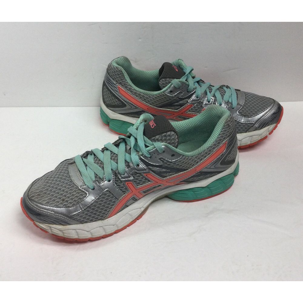 Asics Gel‎ Flux 2 Running Shoes Womens Size 10 Athletic Sneakers Gray Green